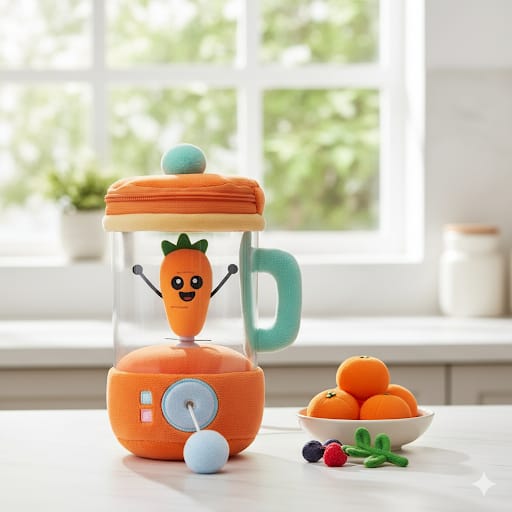 Rotating Carrot Blender Plush Toy ™