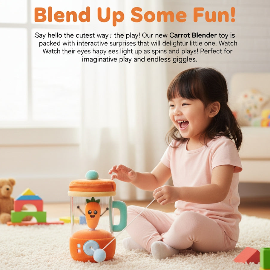 Rotating Carrot Blender Plush Toy ™